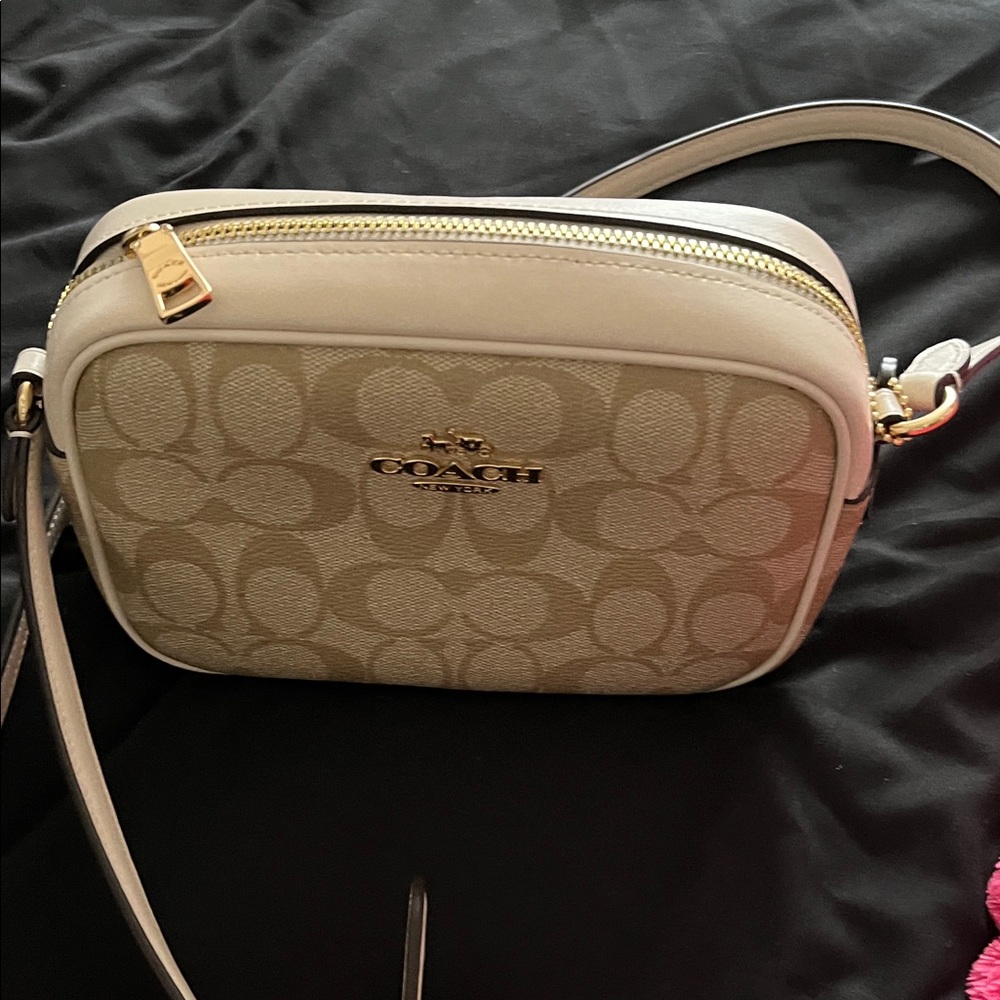 Coach Beige and Cream Crossbody Bag